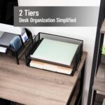 Mind Reader Stackable Paper Tray, Desktop Organizer, File Storage, Office, Metal... - Image 3