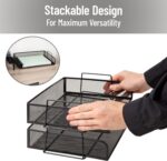 Mind Reader Stackable Paper Tray, Desktop Organizer, File Storage, Office, Metal... - Image 5