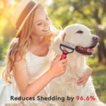 Tpotato Deshedding Dog Brush for Long Haired Dogs Cats,Undercoat Shedding Rake f... - Image 8