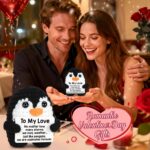 Gifts for Him Her Boyfriend Girlfriend, To My Love Handmade Crochet Mini Penguin... - Image 8