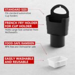 French Fry Holder and Sauce Holder Set for Car, Funny Useful White Elephant Gift... - Image 6
