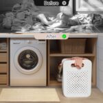 Goderewild Collapsible Laundry Basket, Space-Saving Wall-Mounted Hamper, Detacha... - Image 6