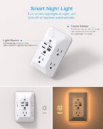Outlet Extender with Night Light, Multi Plug Wall Outlet, Surge Protector | Mult... - Image 3