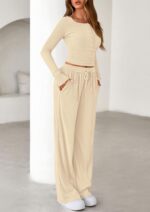 PRETTYGARDEN Women's 2026 Fall Trendy 2 Piece Outfits Lounge Sets Long Sleeve To... - Image 4