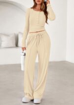 PRETTYGARDEN Women's 2026 Fall Trendy 2 Piece Outfits Lounge Sets Long Sleeve To... - Image 5
