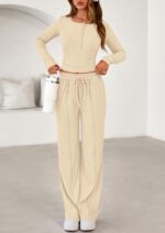 PRETTYGARDEN Women's 2026 Fall Trendy 2 Piece Outfits Lounge Sets Long Sleeve To... - Image 8