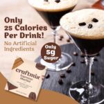 Craftmix Espresso Martini Cocktail & Mocktail Drink Mixer, Skinny Mixes - Water ... - Image 5