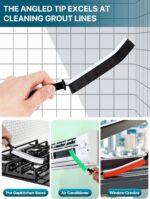 6Pcs Hard Bristle Crevice Cleaning Brush, Multifunctional Premium Crevice Cleani... - Image 3