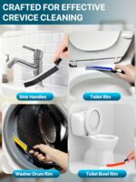 6Pcs Hard Bristle Crevice Cleaning Brush, Multifunctional Premium Crevice Cleani... - Image 5