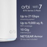 NETGEAR Orbi 870 Series Tri-Band WiFi 7 Mesh System (RBE873) - Router + 2 Satell... - Image 3