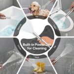Veken All Metal 10" Shower Head with Handheld, Luxurious Square Double Rain Show... - Image 3