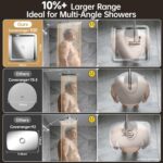 Veken All Metal 10" Shower Head with Handheld, Luxurious Square Double Rain Show... - Image 5