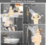 Veken All Metal 10" Shower Head with Handheld, Luxurious Square Double Rain Show... - Image 6