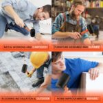 24oz Rubber Mallet Hammer | Non-Marring Soft Blow Mallet with Fiberglass Shock-A... - Image 6
