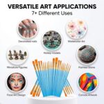 Soucolor Acrylic Paint Brushes Set, 20 Pcs Pointed Tip Artist Paintbrushes | Sof... - Image 9