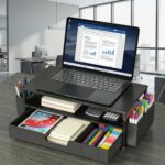 ECOLOVI Desk Organizer and Accessories, 2-Tier Computer Monitor Stand Rise with ... - Image 6