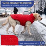 ASENKU Dog Winter Coat, Fleece Doggie Jacket Plaid Reversible Vest Waterproof Wi... - Image 5