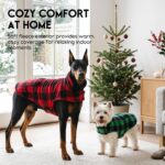 ASENKU Dog Winter Coat, Fleece Doggie Jacket Plaid Reversible Vest Waterproof Wi... - Image 8