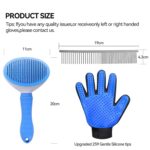 Dog & Cat Brush,Pet Grooming Kit 4PCS- Dog Brush for Shedding| A Pair Pet Hair R... - Image 3