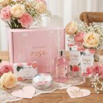 BODY & EARTH Spa Gift Set for Women - Luxurious 5 Pcs Bath and Body Box, Rose Sc... - Image 10