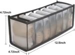 Underwear Storage Organizer, 7-Compartment Foldable Drawer Divider for Home, Clo... - Image 3