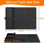 Find law Silicone Tools Mat for Griddle & Kitchen Countertop | Black Side Shelf ... - Image 3
