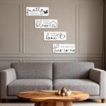 4 Pieces Rustic Wooden Signs Set with Inspirational Quotes, Farmhouse Room & Wal... - Image 3