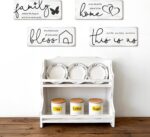 4 Pieces Rustic Wooden Signs Set with Inspirational Quotes, Farmhouse Room & Wal... - Image 6