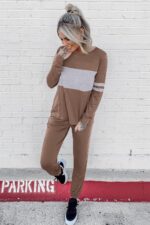 PRETTYGARDEN Womens 2 Piece Sets 2026 Long Sleeve Tops High Waisted Sweatpants L... - Image 4