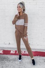 PRETTYGARDEN Womens 2 Piece Sets 2026 Long Sleeve Tops High Waisted Sweatpants L... - Image 6