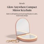 Kitsch Compact Mirror Keychain – Travel Makeup Mirror with Lights, Small Lighted... - Image 3