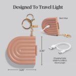 Kitsch Compact Mirror Keychain – Travel Makeup Mirror with Lights, Small Lighted... - Image 5