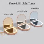Kitsch Compact Mirror Keychain – Travel Makeup Mirror with Lights, Small Lighted... - Image 6