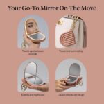 Kitsch Compact Mirror Keychain – Travel Makeup Mirror with Lights, Small Lighted... - Image 8