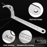 KJE 10PCS Adjustable Pin Spanner Nut Wrench Tool Set, C-Shape Pin Hook Wrench To... - Image 6