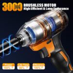 Brushless Impact Wrench 3-in-1 500N.m(369Ft-lbs) Torque Wrench 1/2 Drive with 2.... - Image 5