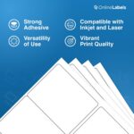 4 x 3.33 Rectangle Shipping Labels - Permanent, White Matte - Wine, Pallet Label... - Image 5