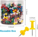 400Pcs Push Pins, Thumb Tacks for Bulletin Board, Stick Pins Thumb Tacks for Cor... - Image 6