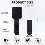 100PCS Cable Management Under Desk, Hook and Loop Cable Straps Self Adhesive Cab... - Image 3