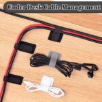 100PCS Cable Management Under Desk, Hook and Loop Cable Straps Self Adhesive Cab... - Image 4