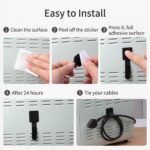 100PCS Cable Management Under Desk, Hook and Loop Cable Straps Self Adhesive Cab... - Image 5