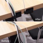 100PCS Cable Management Under Desk, Hook and Loop Cable Straps Self Adhesive Cab... - Image 7