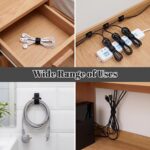 100PCS Cable Management Under Desk, Hook and Loop Cable Straps Self Adhesive Cab... - Image 8