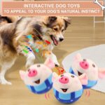 BABORUI Interactive Dog Toys Pig, Jumping Squeaky Dog Toys with Recording and Mu... - Image 3