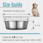PEGGY11 Nonslip Stainless Steel Dog Bowls, 3.8 US Cup, 2 Count | No slide silico... - Image 6