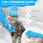 Pecute Silicone Pet Grooming Gloves for Washing Cats Dogs Bath Brush | 3,000 sof... - Image 3