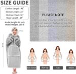 IFNOW Wearable Blanket Hoodie,Oversized Sherpa Hooded Blanket Sweatshirt with Ey... - Image 9