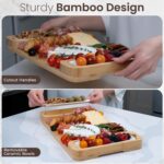 Charcuterie Boards Gift Set - Large Bamboo Cheese Board with Serving Tray, Knive... - Image 8