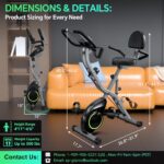 Foldable Exercise Bike Stationary Bikes for Home, 5 IN 1 Indoor Workout Bike, wi... - Image 6