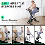 Foldable Exercise Bike Stationary Bikes for Home, 5 IN 1 Indoor Workout Bike, wi... - Image 7